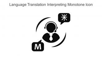 Language Translation Interpreting Monotone Icon In Powerpoint Pptx Png And Editable Eps Format