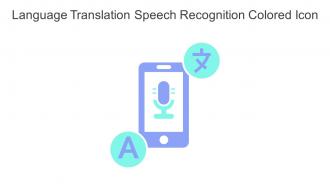 Language Translation Speech Recognition Colored Icon In Powerpoint Pptx Png And Editable Eps Format