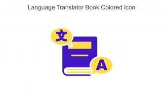 Language Translator Book Colored Icon In Powerpoint Pptx Png And Editable Eps Format