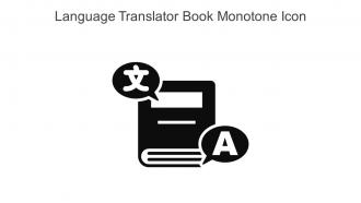 Language Translator Book Monotone Icon In Powerpoint Pptx Png And Editable Eps Format