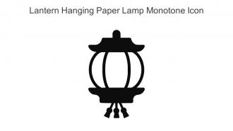 Lantern Hanging Paper Lamp Monotone Icon In Powerpoint Pptx Png And Editable Eps Format