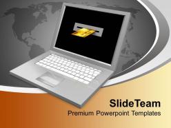 Laptop and credit card finance concept powerpoint templates ppt themes and graphics 0213
