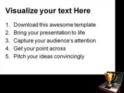 Laptop and trophy success powerpoint templates and powerpoint backgrounds 0311