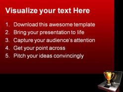 Laptop and trophy success powerpoint templates and powerpoint backgrounds 0311