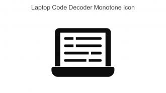 Laptop Code Decoder Monotone Icon In Powerpoint Pptx Png And Editable Eps Format