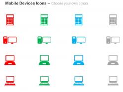 Laptop computer mobile communication internet ppt icons graphics