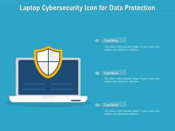 Laptop cybersecurity icon for data protection