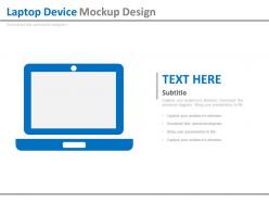 Laptop device mock up design flat powerpoint design