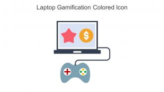 Laptop Gamification Colored Icon In Powerpoint Pptx Png And Editable Eps Format