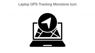 Laptop GPS Tracking Monotone Icon In Powerpoint Pptx Png And Editable Eps Format