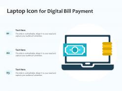Laptop icon for digital bill payment