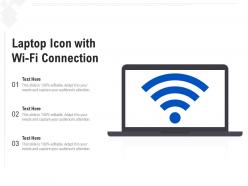 Laptop icon with wi fi connection