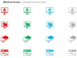 Laptop robot cloud services technology ppt icons graphics