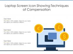 Laptop screen icon showing techniques of compensation