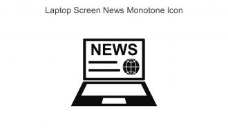 Laptop Screen News Monotone Icon In Powerpoint Pptx Png And Editable Eps Format