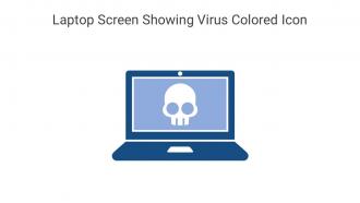 Laptop Screen Showing Virus Colored Icon In Powerpoint Pptx Png And Editable Eps Format