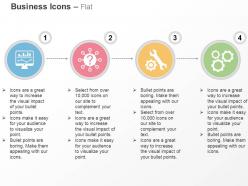Laptop strategy tools gears business process control ppt icons graphics