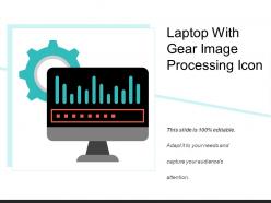 Laptop with gear image processing icon