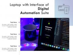 Laptop with interface of digital automation suite