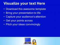 Laptop with key and lock security powerpoint templates ppt themes and graphics 0213