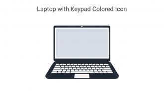 Laptop With Keypad Colored Icon In Powerpoint Pptx Png And Editable Eps Format