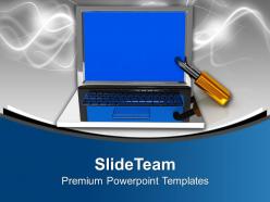 Laptop with lock information security powerpoint templates ppt themes and graphics 0213