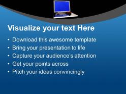 Laptop with security key savings powerpoint templates ppt themes and graphics 0213