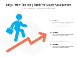Large arrow exhibiting employee career advancement