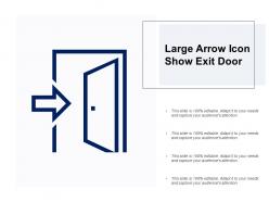 Large arrow icon show exit door