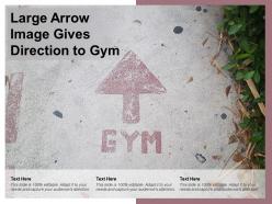 Large Arrow Image Gives Direction To Gym
