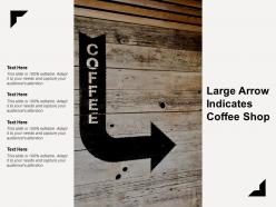 Large arrow indicates coffee shop