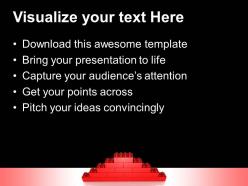 Large building blocks powerpoint templates lego wall construction leadership ppt slide