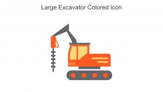 Large Excavator Colored Icon In Powerpoint Pptx Png And Editable Eps Format