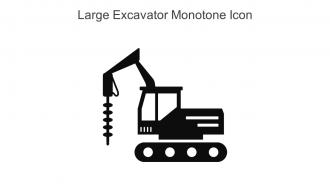 Large Excavator Monotone Icon In Powerpoint Pptx Png And Editable Eps Format
