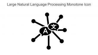 Large Natural Language Processing Monotone Icon In Powerpoint Pptx Png And Editable Eps Format