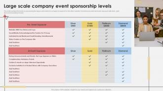 Large Scale Company Event Sponsorship Levels