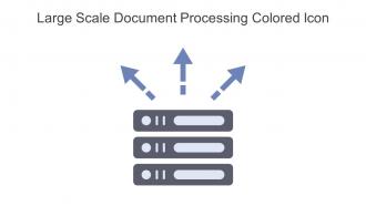 Large Scale Document Processing Colored Icon In Powerpoint Pptx Png And Editable Eps Format