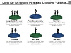 Large set unfocused permitting licensing publisher manuscript platform
