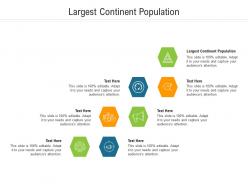 Largest continent population ppt powerpoint presentation infographics portrait cpb