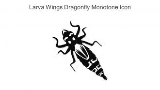 Larva Wings Dragonfly Monotone Icon In Powerpoint Pptx Png And Editable Eps Format
