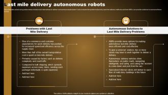 Last Mile Delivery Autonomous Robots Types Of Autonomous Robotic System