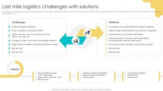 Last Mile Logistics Challenges With Solutions