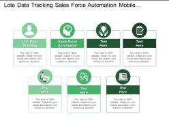 Late data tracking sales force automation mobile computing