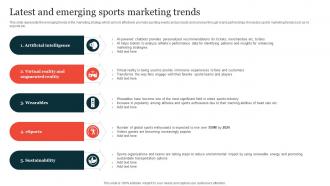 Latest And Emerging Sports Marketing Trends Guide On Implementing Sports Marketing Strategy SS V