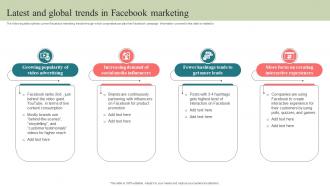 Latest And Global Trends In Facebook Marketing Step By Step Guide To Develop Strategy SS V