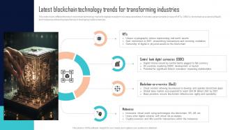 Latest Blockchain Technology Trends For Transforming Industries Comprehensive Evaluation BCT SS