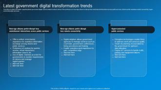Latest Government Digital Transformation Trends Technological Advancement Playbook