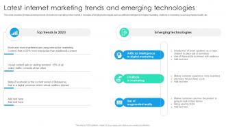 Latest Internet Marketing Trends And Emerging Online Marketing Strategic Planning MKT SS