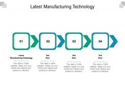 Latest manufacturing technology ppt powerpoint presentation pictures show cpb