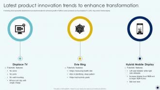 Latest Product Innovation Trends To Enhance Transformation